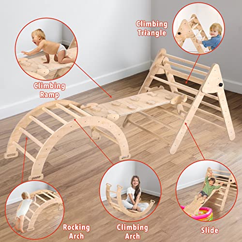 Pikler Triangle Indoor Climbing Frame for Toddlers Sensory