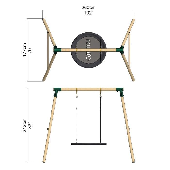 Children's Wooden Garden Nest Swing Set