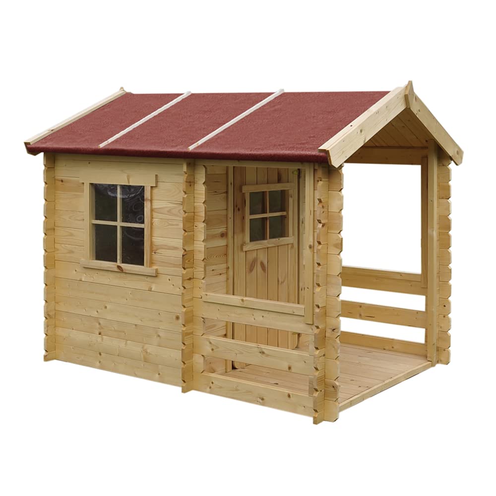 Wooden Playhouse With Porch for Kids