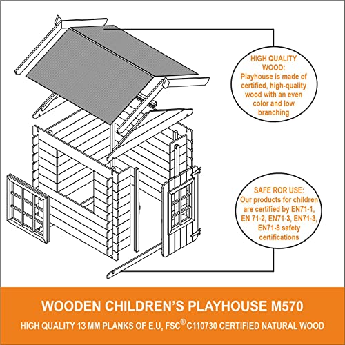 Outdoor Wooden Playhouse for Children