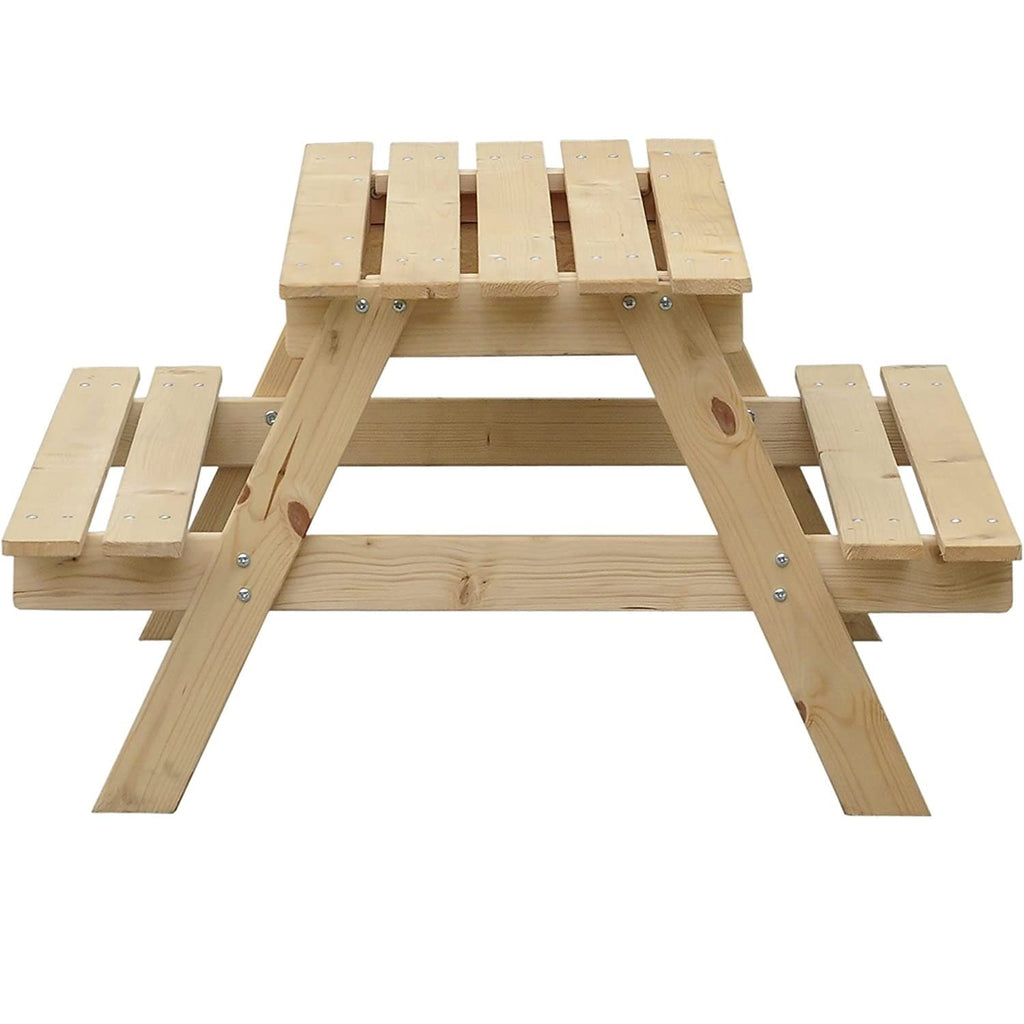 Wooden Table with Seats and Sandbox for Children