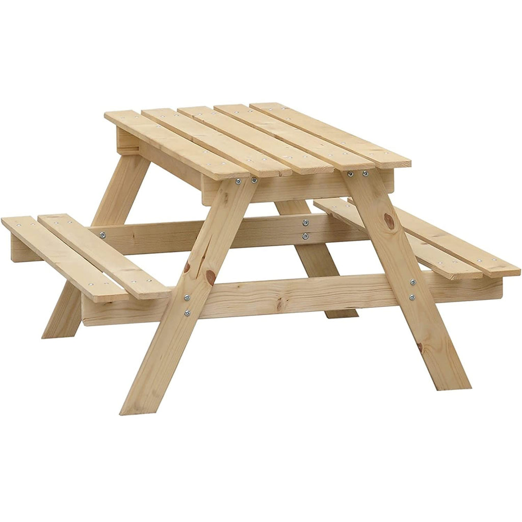 Wooden Table with Seats and Sandbox for Children