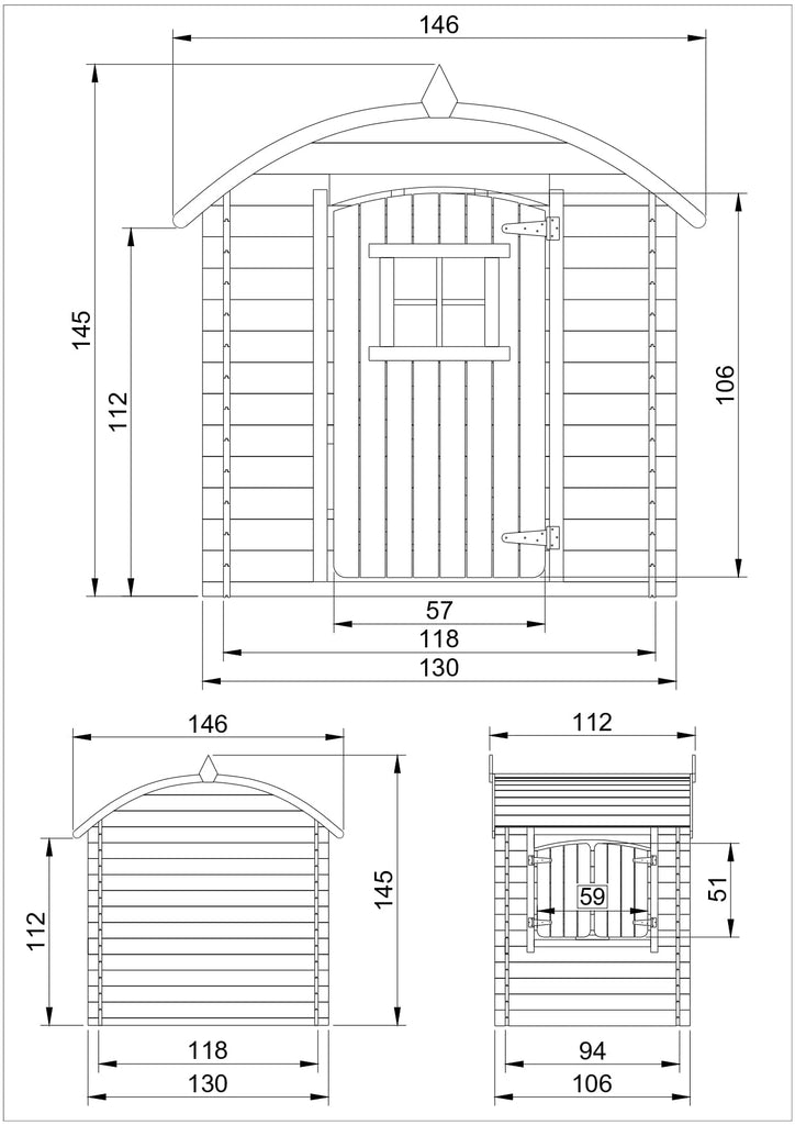 Garden Wooden Play House for Kids