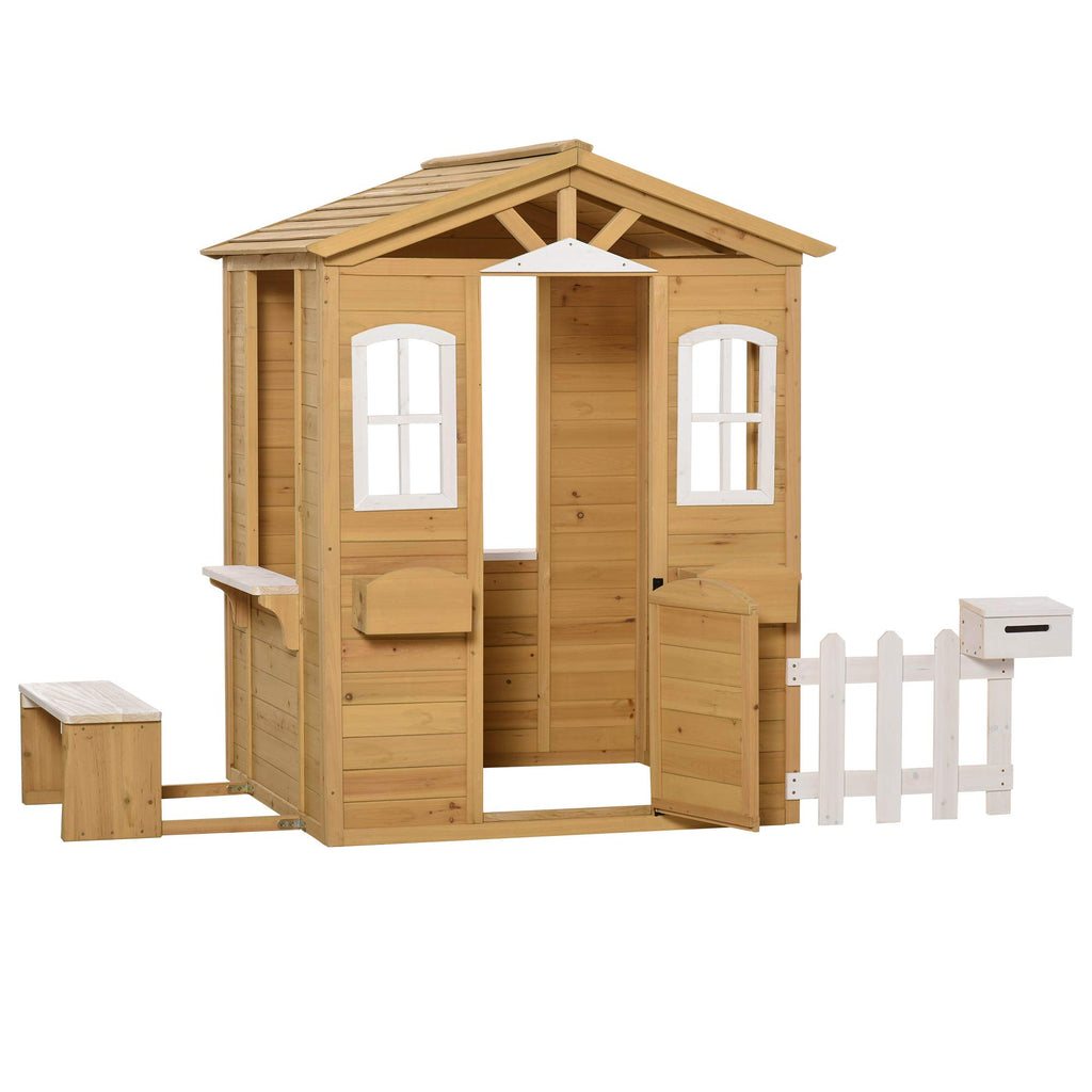 Wooden Playhouse With Mailbox