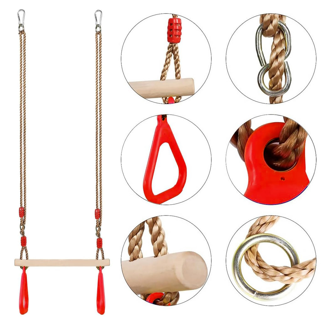 Set of Wooden Rope Swings