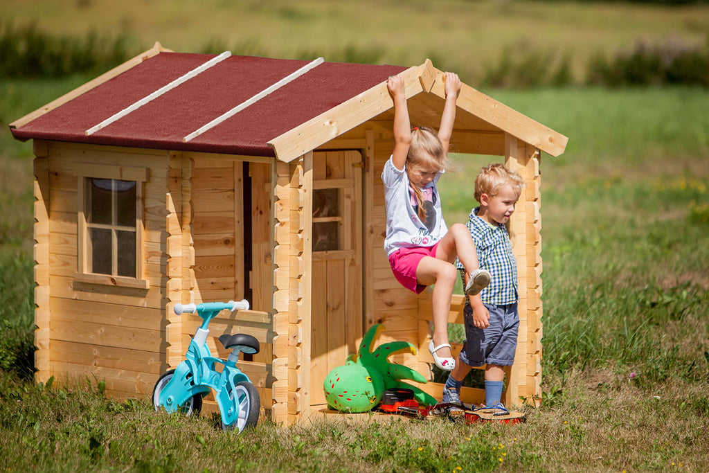 Wooden Playhouse With Porch for Kids