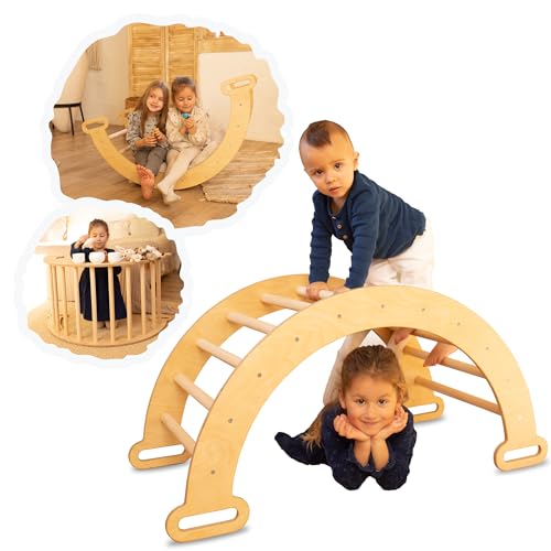 Montessori Wooden Toddler Climbing Frame Toy Arch