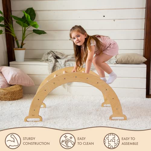 Montessori Wooden Toddler Climbing Frame Toy Arch
