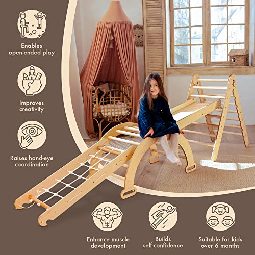 4-in-1 Montessori Indoor Climbing Set for Toddlers