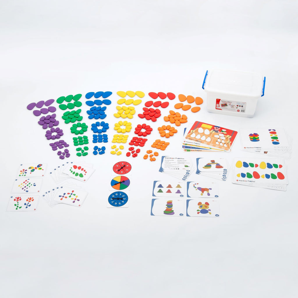 edx education Rainbow Pebbles Set - Pack of 302 - Sensory Surroundings Limited