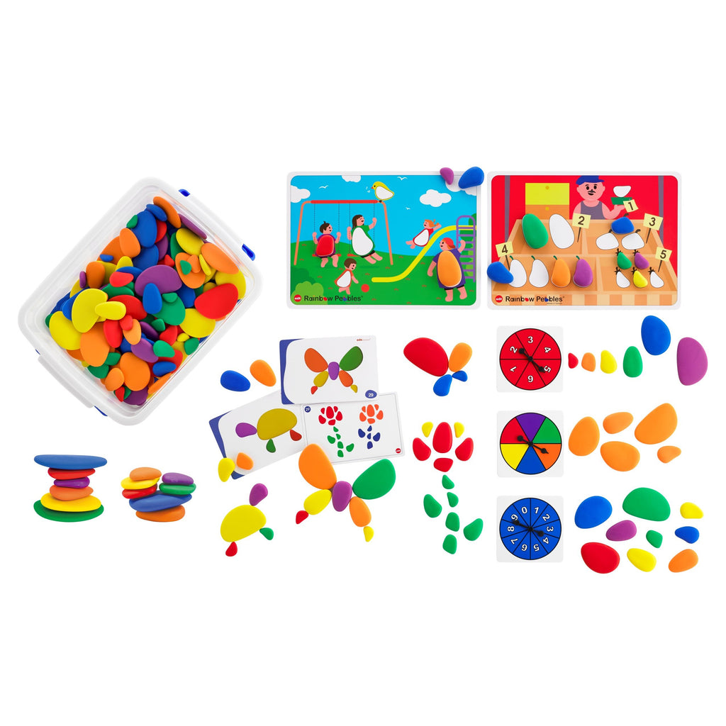 edx education Rainbow Pebbles Set - Pack of 302 - Sensory Surroundings Limited
