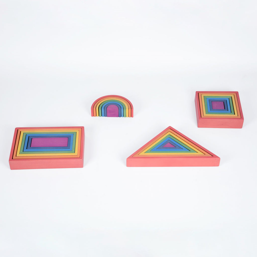 TickiT Rainbow Architect Set - Pack of 28 - Sensory Surroundings Limited