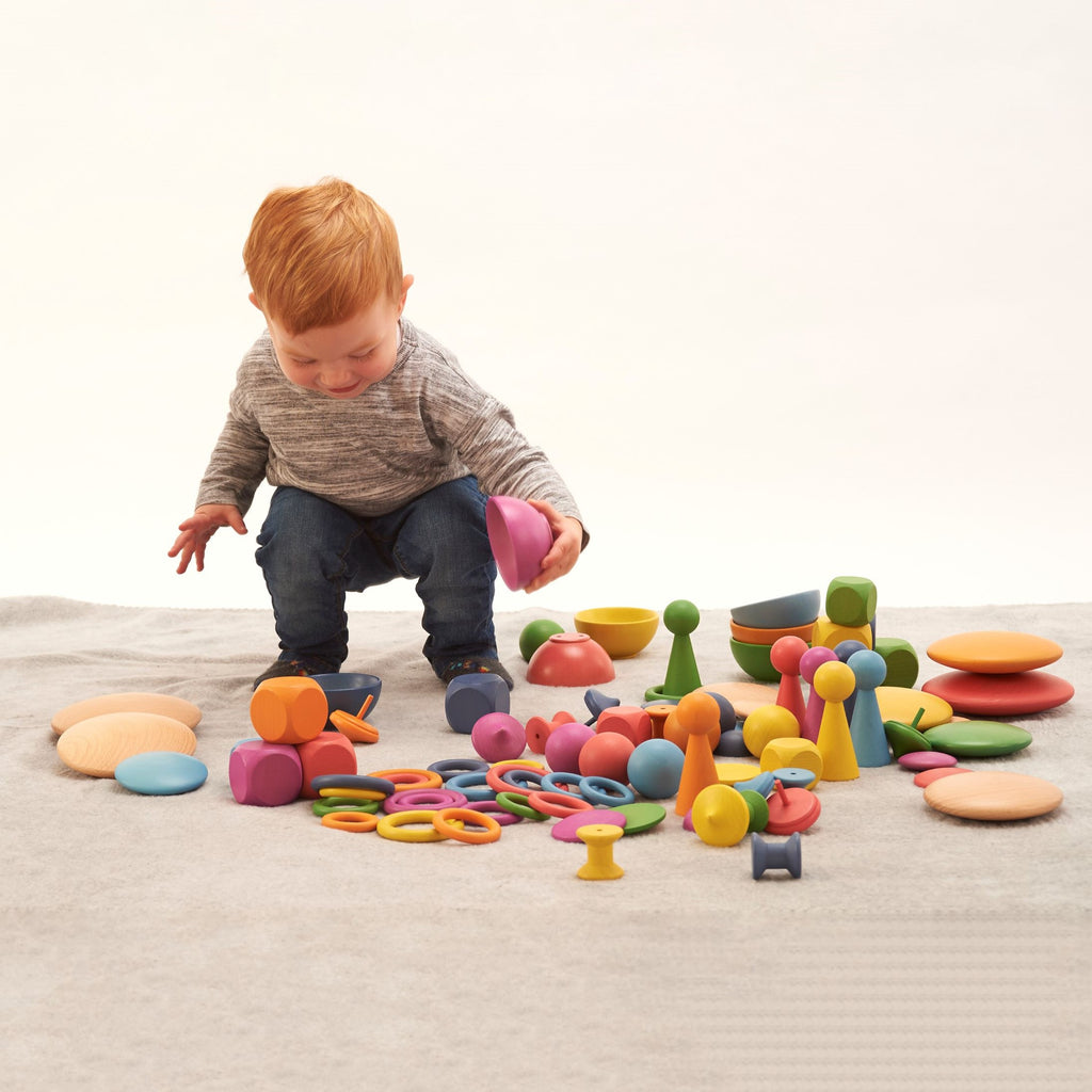 TickiT Rainbow Wooden Super Set - Pack of 84 - Sensory Surroundings Limited