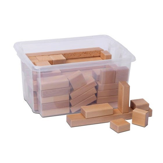 Solid Wood Building Blocks - Tall Block Play Unit - Sensory Surroundings Limited
