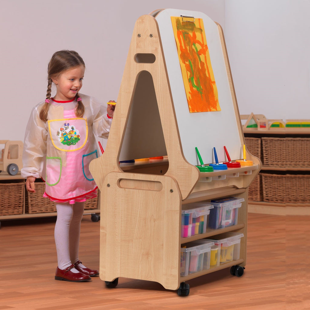 Double-Sided 2in1 Easel plus Storage Trolley - Sensory Surroundings Limited